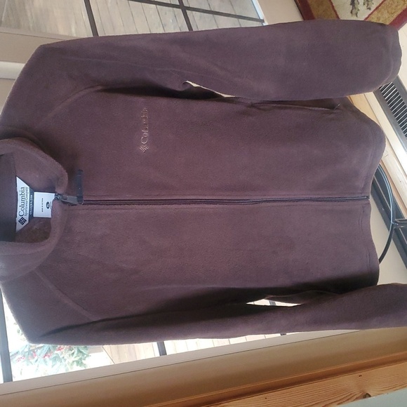 Columbia Brown Fleece Full Zip Pocketed Womens Full Zip Cinched Jacket Sz. XL - Picture 4 of 10